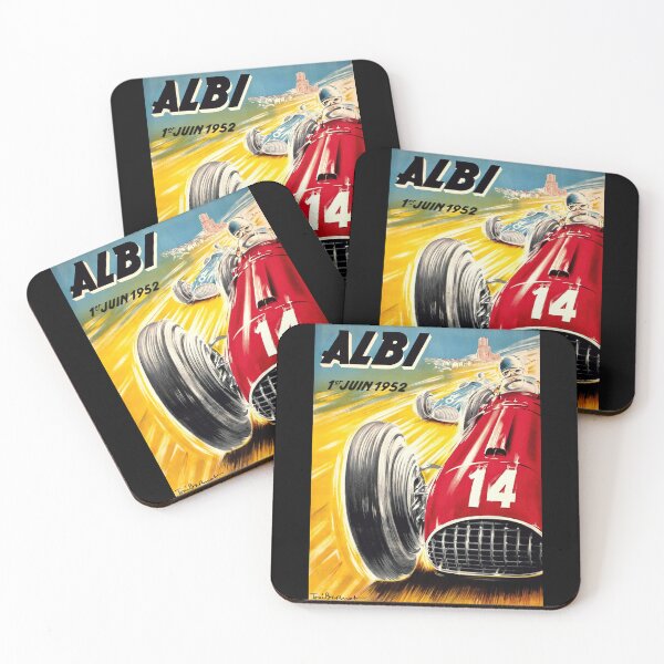 Item preview, Vintage Car Racing Poster | Albi France 1952 | Classic Motorsport Art | Mid-Century Speed | Bold Colors & Dynamic Design designed and sold by artofuniverse.