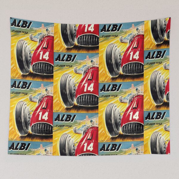 Item preview, Vintage Car Racing Poster | Albi France 1952 | Classic Motorsport Art | Mid-Century Speed | Bold Colors & Dynamic Design designed and sold by artofuniverse.