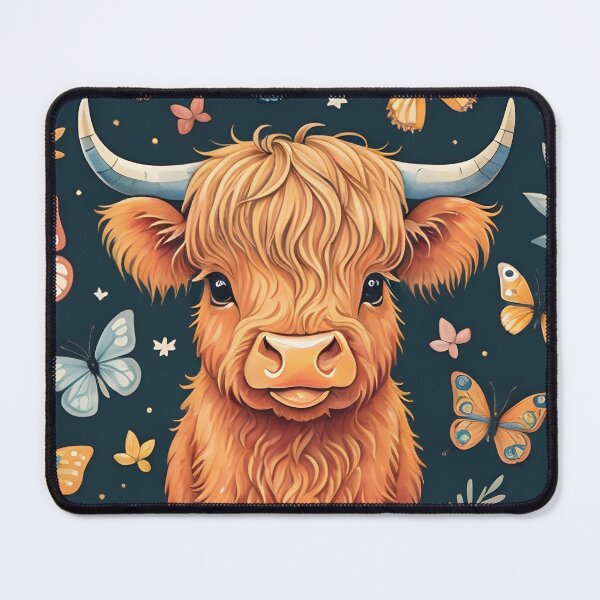Item preview, Highland cow and butterflies designed and sold by Nolan6.