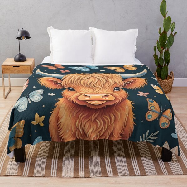 Item preview, Highland cow and butterflies designed and sold by Nolan6.