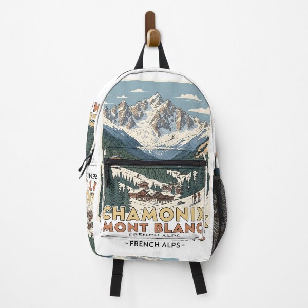Item preview, Retro Chamonix Mont Blanc Ski Poster | Vintage French Alps Travel Sticker | Aiguille du Midi Snowboard Gift designed and sold by lamiarte.