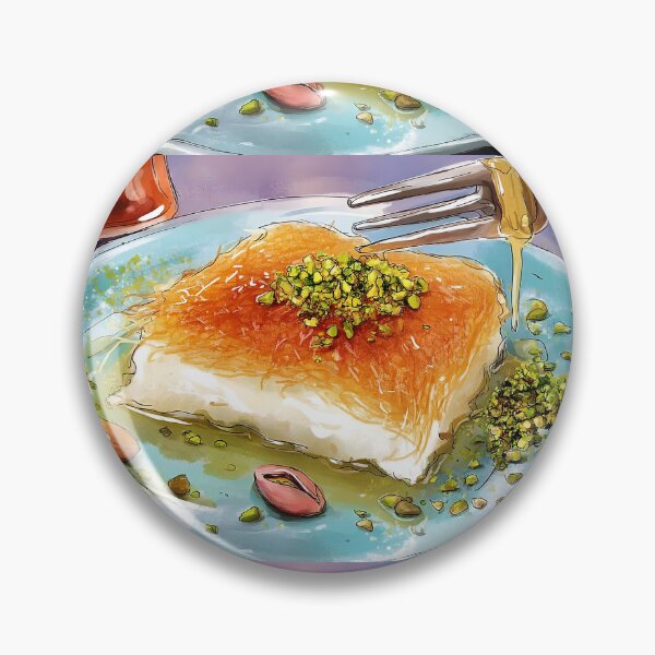 Item preview, Golden Knafeh Indulgence with Pistachios and Warm Sugar Syrup Drizzle designed and sold by OlfactoART Studio.