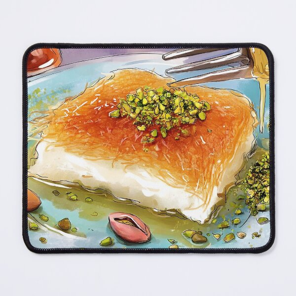 Item preview, Golden Knafeh Indulgence with Pistachios and Warm Sugar Syrup Drizzle designed and sold by OlfactoART Studio.