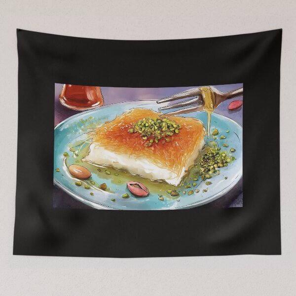 Item preview, Golden Knafeh Indulgence with Pistachios and Warm Sugar Syrup Drizzle designed and sold by OlfactoART Studio.