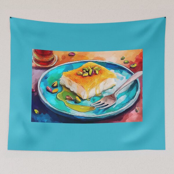 Item preview, Pistachio Kunafa Knafeh Delight with Vibrant Artisan Presentation designed and sold by OlfactoART Studio.