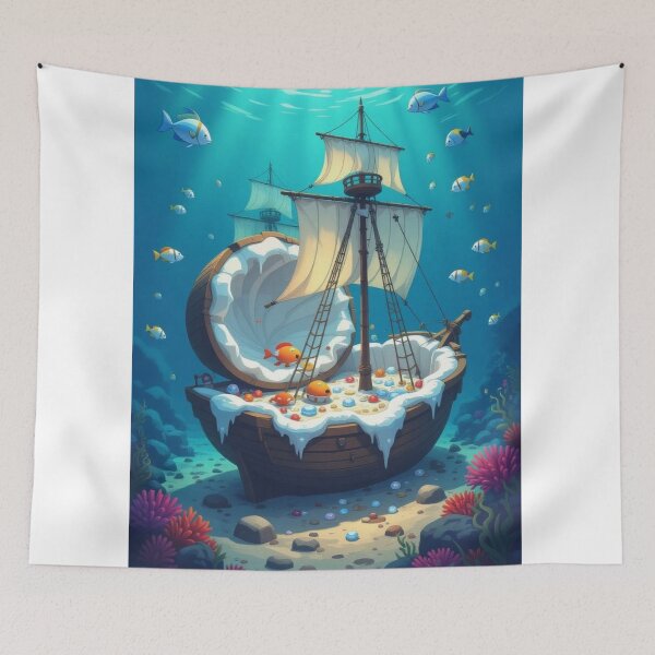 Item preview, Ocean’s Hidden Pearl Ship designed and sold by ArtQueen777.