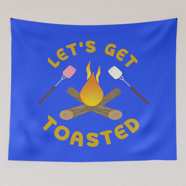 Item preview, Let's Get Toasted Funny Camping Quote designed and sold by DesignHouse07.