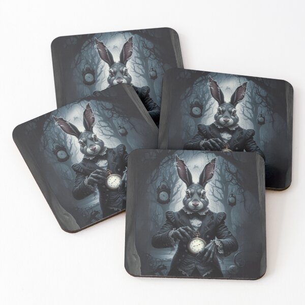 Item preview, Punctual White Rabbit — Forest of Clocks designed and sold by FusiTink.