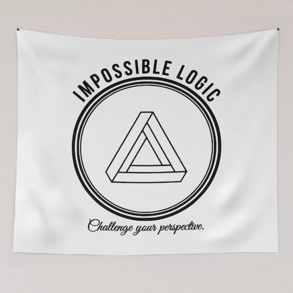 Item preview, Impossible Logic Penrose Triangle Design - Minimalist Optical Illusion Perspective Graphic designed and sold by Enga6.