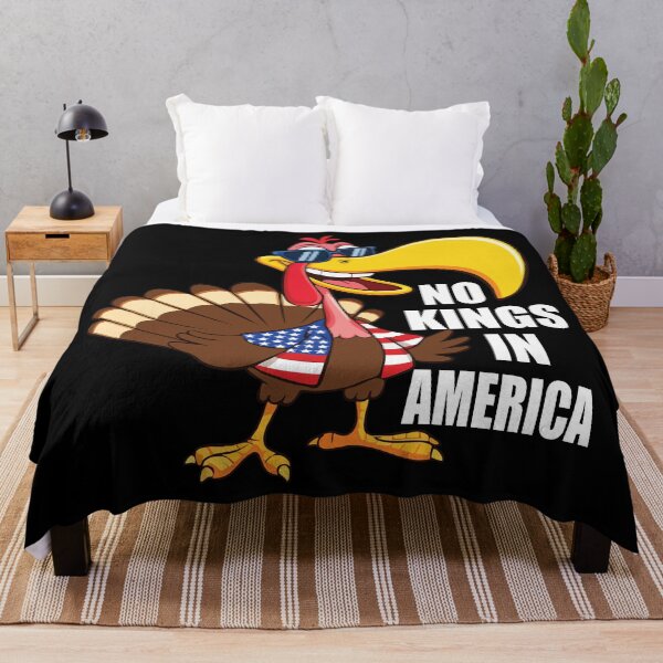 Item preview, HAPPY THANKSGIVING - COOL - TURKEY - NO KINGS IN AMERICA -FLAG designed and sold by Gihan-Design.