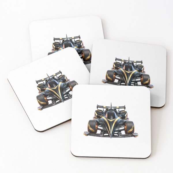 Item preview, Black-Gold Futuristic Racing Car designed and sold by LuckCraftStudio.