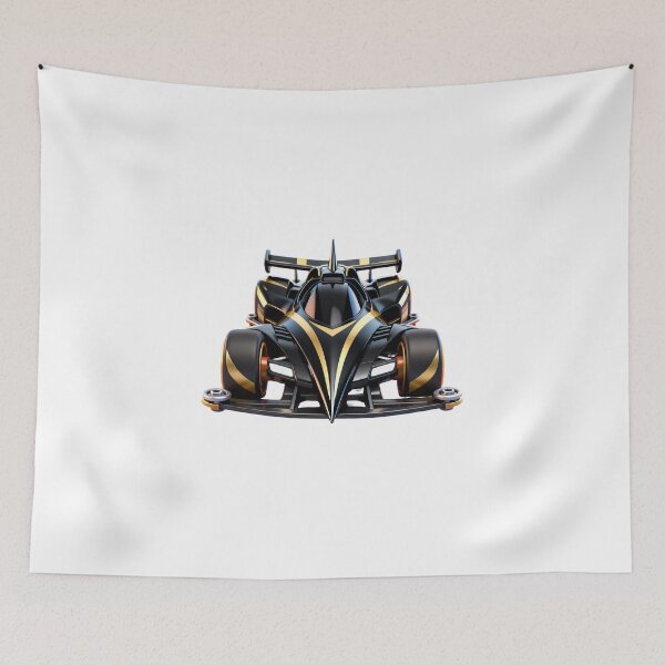Item preview, Black-Gold Futuristic Racing Car designed and sold by LuckCraftStudio.