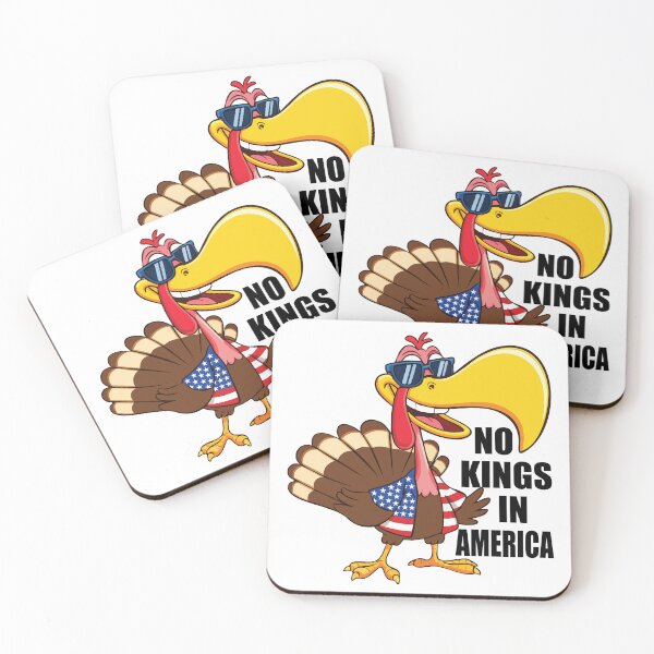 Item preview,  HAPPY THANKSGIVING - COOL - TURKEY - NO KINGS IN AMERICA -FLAG designed and sold by Gihan-Design.