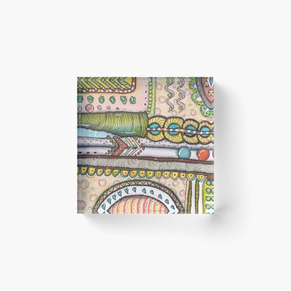 Item preview, Abstract Candy World | Pastel Abstract Zentangle Art designed and sold by ColorWander.