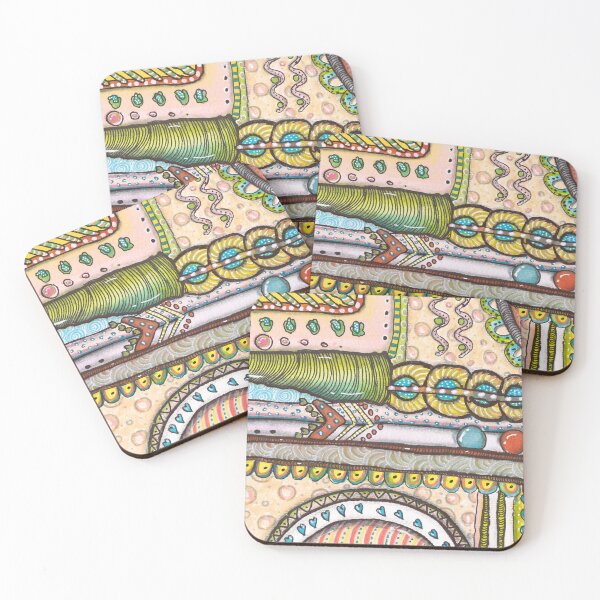Item preview, Abstract Candy World | Pastel Abstract Zentangle Art designed and sold by ColorWander.
