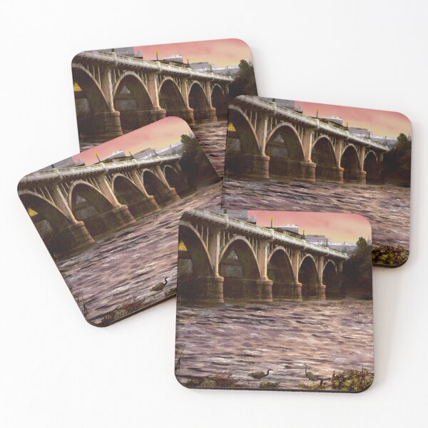 Item preview, Fishing Under The Bridge T-Shirt | Gervais Street Riverwalk Sunset Photo designed and sold by Larry Oates.