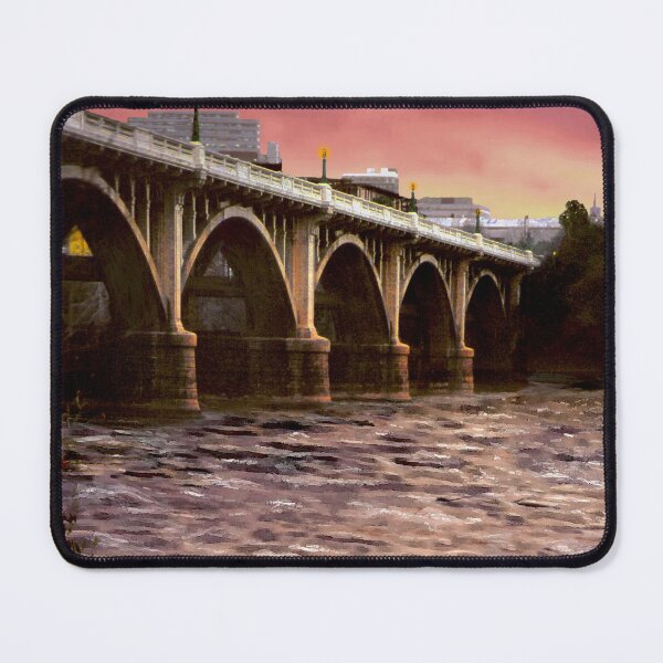 Item preview, Fishing Under The Bridge T-Shirt | Gervais Street Riverwalk Sunset Photo designed and sold by Larry Oates.
