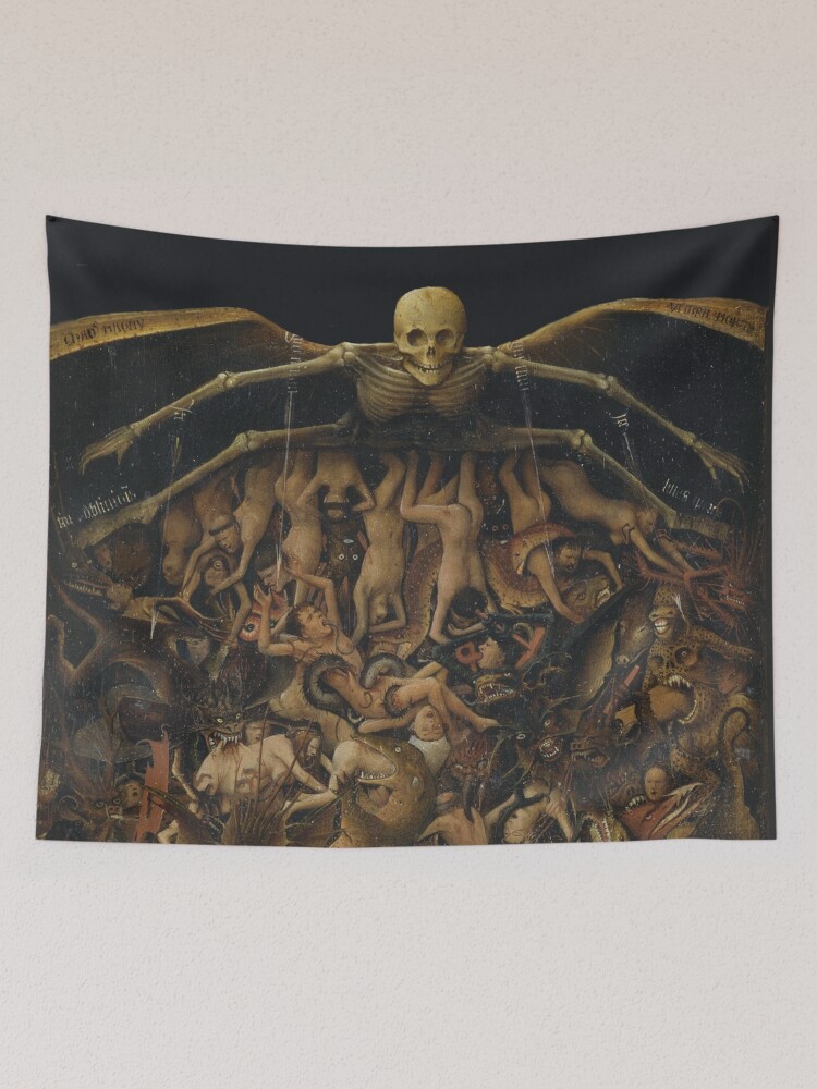 Thumbnail 2 of 3, Tapestry, HD The Crucifixion The Last Judgment (detail) by Jan van Eyck HIGH DEFINITION designed and sold by mindthecherry.