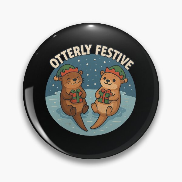 Item preview, Otterly Festive – Cute Otter Christmas Shirt for Animal Lovers and Pun Fans designed and sold by AddictiveDesign.