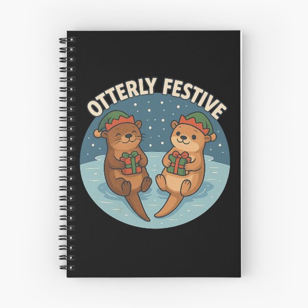 Item preview, Otterly Festive – Cute Otter Christmas Shirt for Animal Lovers and Pun Fans designed and sold by AddictiveDesign.
