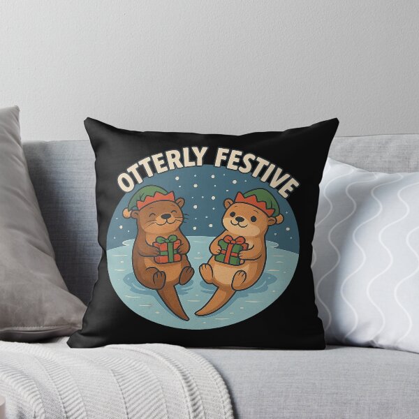 Item preview, Otterly Festive – Cute Otter Christmas Shirt for Animal Lovers and Pun Fans designed and sold by AddictiveDesign.