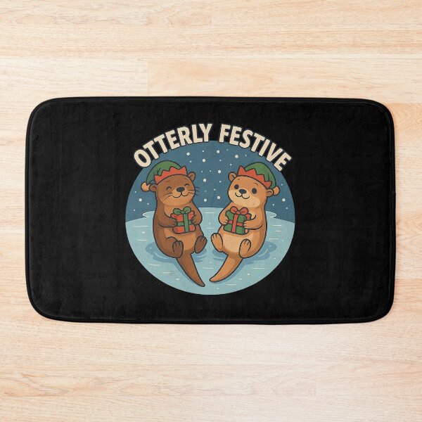 Item preview, Otterly Festive – Cute Otter Christmas Shirt for Animal Lovers and Pun Fans designed and sold by AddictiveDesign.