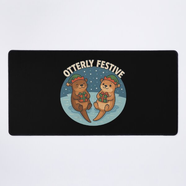 Item preview, Otterly Festive – Cute Otter Christmas Shirt for Animal Lovers and Pun Fans designed and sold by AddictiveDesign.