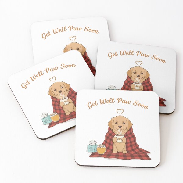 Item preview, Get Well Paw Soon – Cozy Golden Retriever Dog Comfort Design designed and sold by The Real Life Symphony.