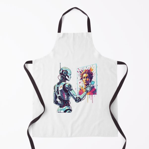 Item preview, AI Artist – Robot Painting Human Portrait designed and sold by --RG-Designs--.