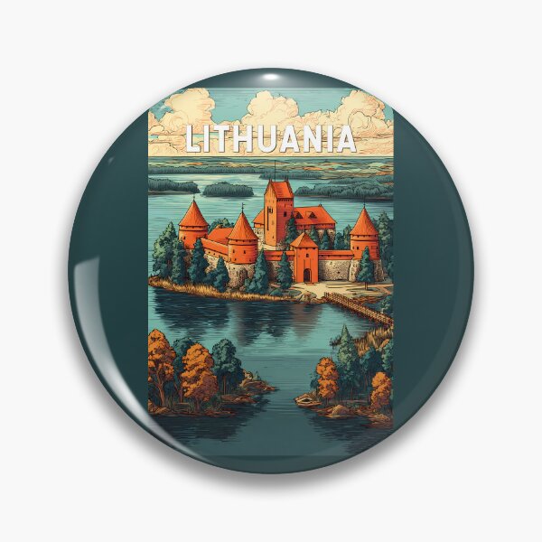 Item preview, Lithuania Illustration Travel Art Vintage designed and sold by KrisSidDesigns.