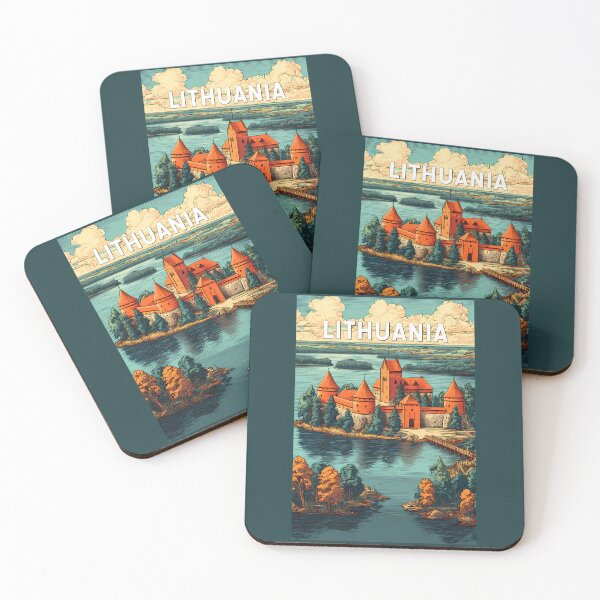 Item preview, Lithuania Illustration Travel Art Vintage designed and sold by KrisSidDesigns.