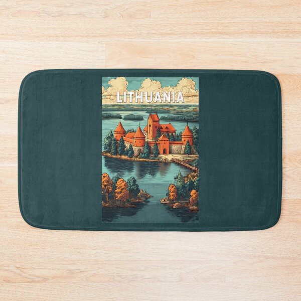 Item preview, Lithuania Illustration Travel Art Vintage designed and sold by KrisSidDesigns.