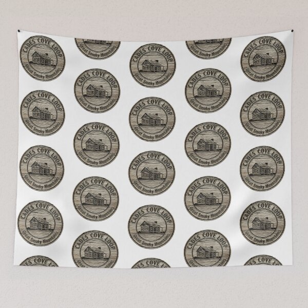 Item preview, Cades Cove Loop, Great Smoky Mountains - Vintage Log Cabin Sign designed and sold by Digital Dreams Arts.