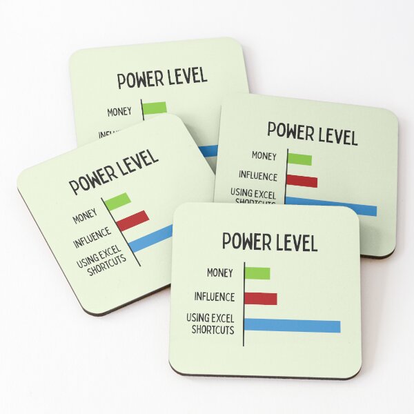 Item preview, Funny Excel Bar Graph Design – “Power Level” Money Influence Excel Shortcuts Office Humor for Data Nerds and Analysts designed and sold by shminoa.