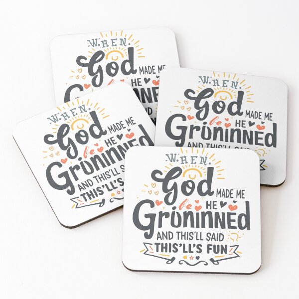 Item preview, When God Made Me He Grinned — This’ll Be Fun Shirt | Joyful Christian Faith Quote Tee | Uplifting Scripture‑Inspired Typography designed and sold by GAIDREDA.
