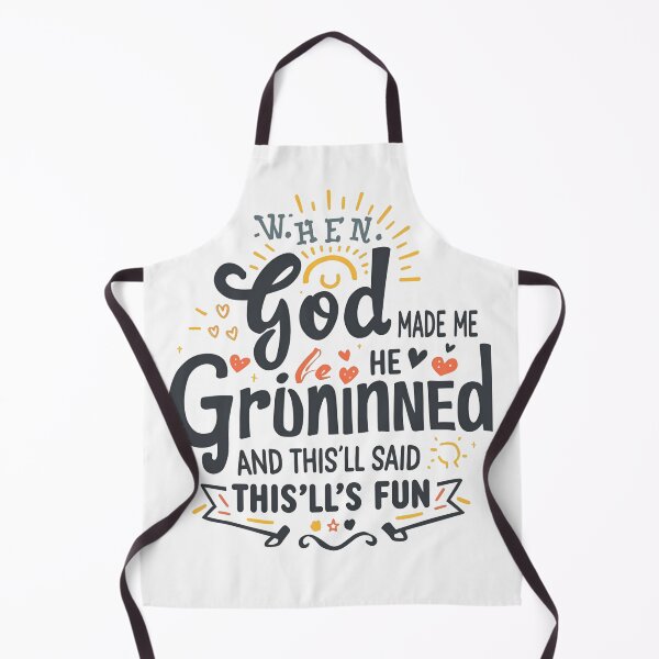 Item preview, When God Made Me He Grinned — This’ll Be Fun Shirt | Joyful Christian Faith Quote Tee | Uplifting Scripture‑Inspired Typography designed and sold by GAIDREDA.