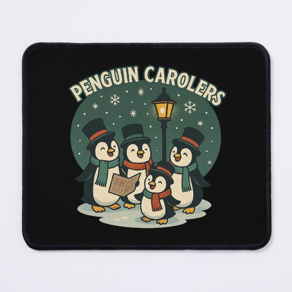 Item preview, Penguin Carolers – Cute Christmas Penguin Shirt for Animal Lovers and Holiday Music Fans designed and sold by AddictiveDesign.
