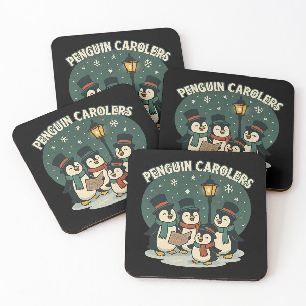 Item preview, Penguin Carolers – Cute Christmas Penguin Shirt for Animal Lovers and Holiday Music Fans designed and sold by AddictiveDesign.