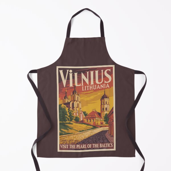 Item preview, Vilnius Lithuania Illustration Travel Art Vintage designed and sold by KrisSidDesigns.