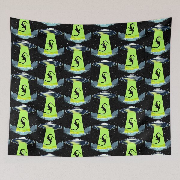Item preview, Funny Loch Ness Monster Nessie Alien Abduction UFO designed and sold by JRRTs.