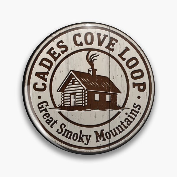 Item preview, Cades Cove Tennessee - Historic Log Cabin Retro Badge designed and sold by Digital Dreams Arts.