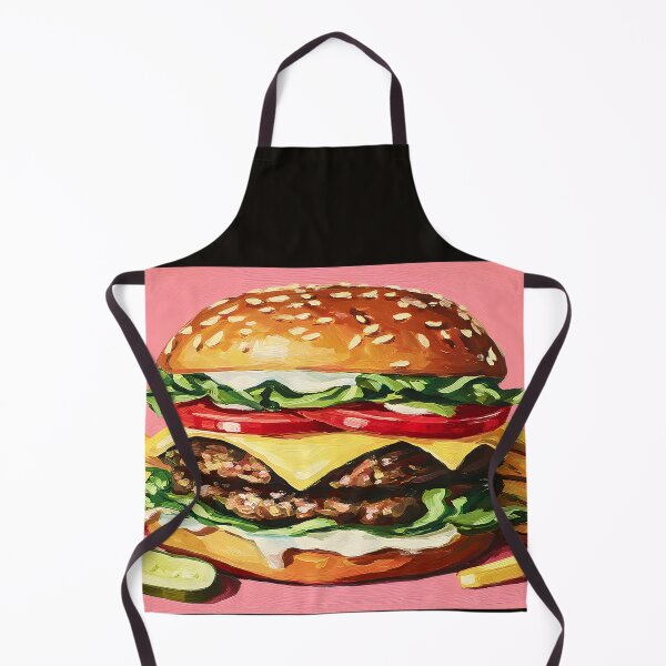 Item preview, Loaded Cheeseburger Indulgence with Golden Fries and Tangy Pickle Accent designed and sold by OlfactoART Studio.