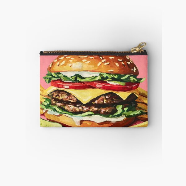 Item preview, Loaded Cheeseburger Indulgence with Golden Fries and Tangy Pickle Accent designed and sold by OlfactoART Studio.