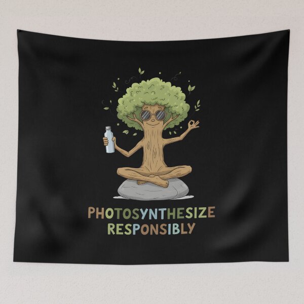 Artikelvorschau, Verantwortungsvoll Photosynthese betreiben – Lustiges Baum-Yoga – Öko-Humor im Freien – Tag der Erde entworfen und verkauft von justyna-s28.