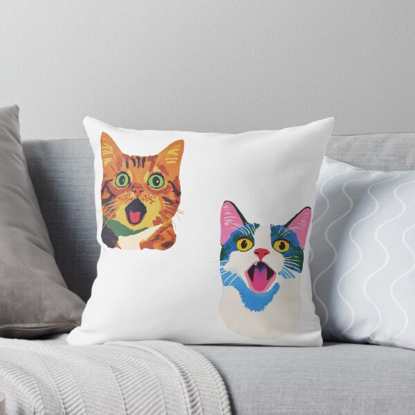 Aperçu de l'œuvre Illustration pop art d'un duo de chats colorés créée et vendue par olenapetol.