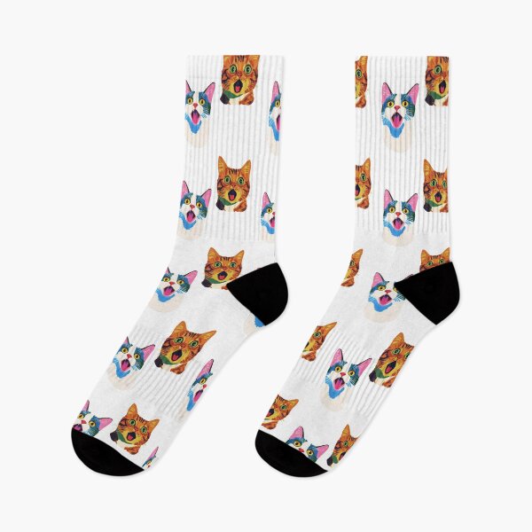 Item preview, Colorful cat duo pop art illustration designed and sold by olenapetol.