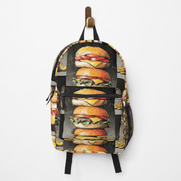 Item preview, Triple Cheeseburger Tower with Vibrant Veggies and Sesame Seed Perfection designed and sold by OlfactoART Studio.