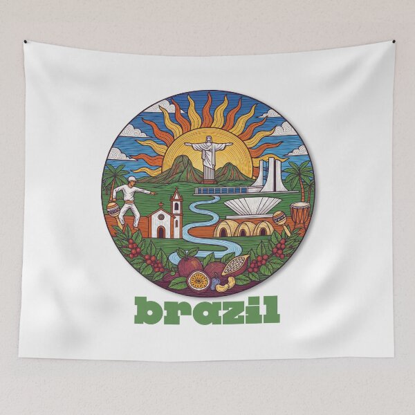 Item preview, Brazil in Bloom – A Cultural Mosaic of Heritage and Nature designed and sold by ForeverPrintsOK.