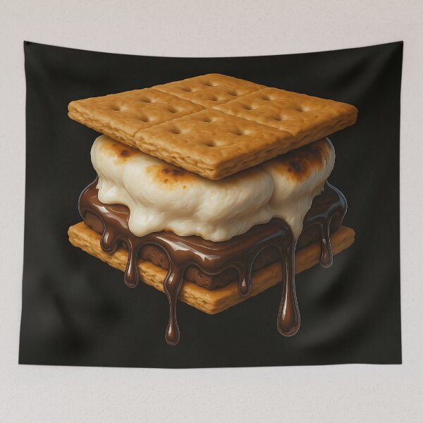 Item preview, Decadent S'mores Stack Hyperrealistic Food Illustration designed and sold by Savannarojas.