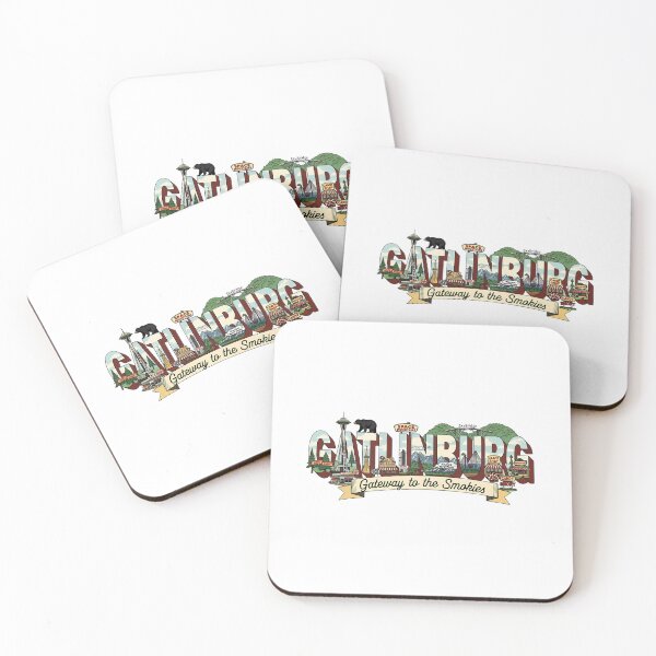 Item preview, Retro "Gateway to the Smokies" Gatlinburg TN Large Letter Art designed and sold by Digital Dreams Arts.